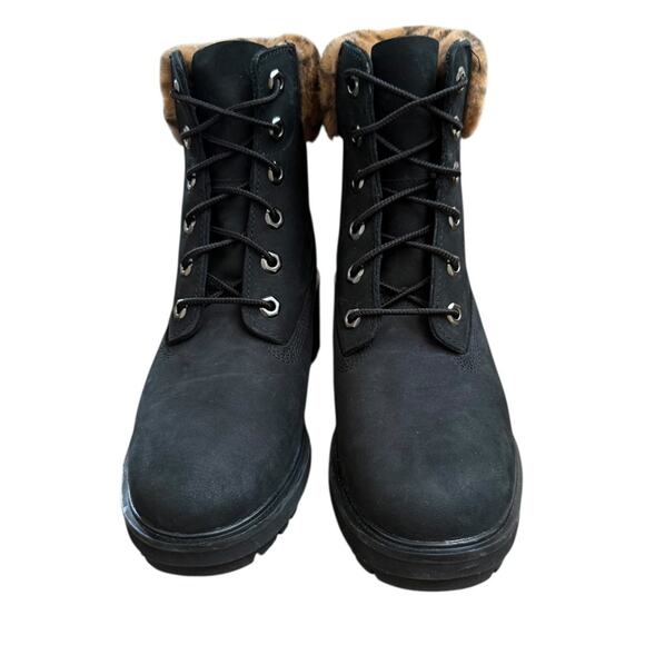 NWOT Timberland Kinsley 6-Inch Waterproof Black/Faux Fur Booties – Sz 9M - Picture 4 of 8